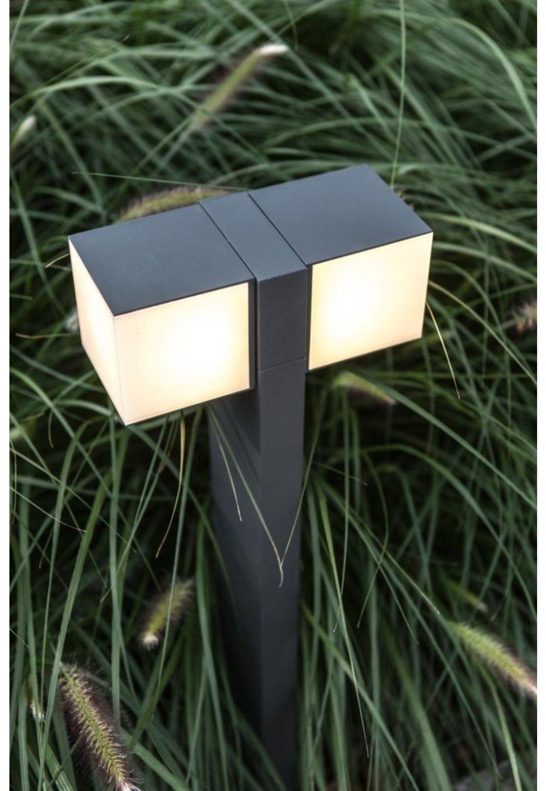 Poste Lutec Cuba 2 Luces 23w 75cm Negro-4