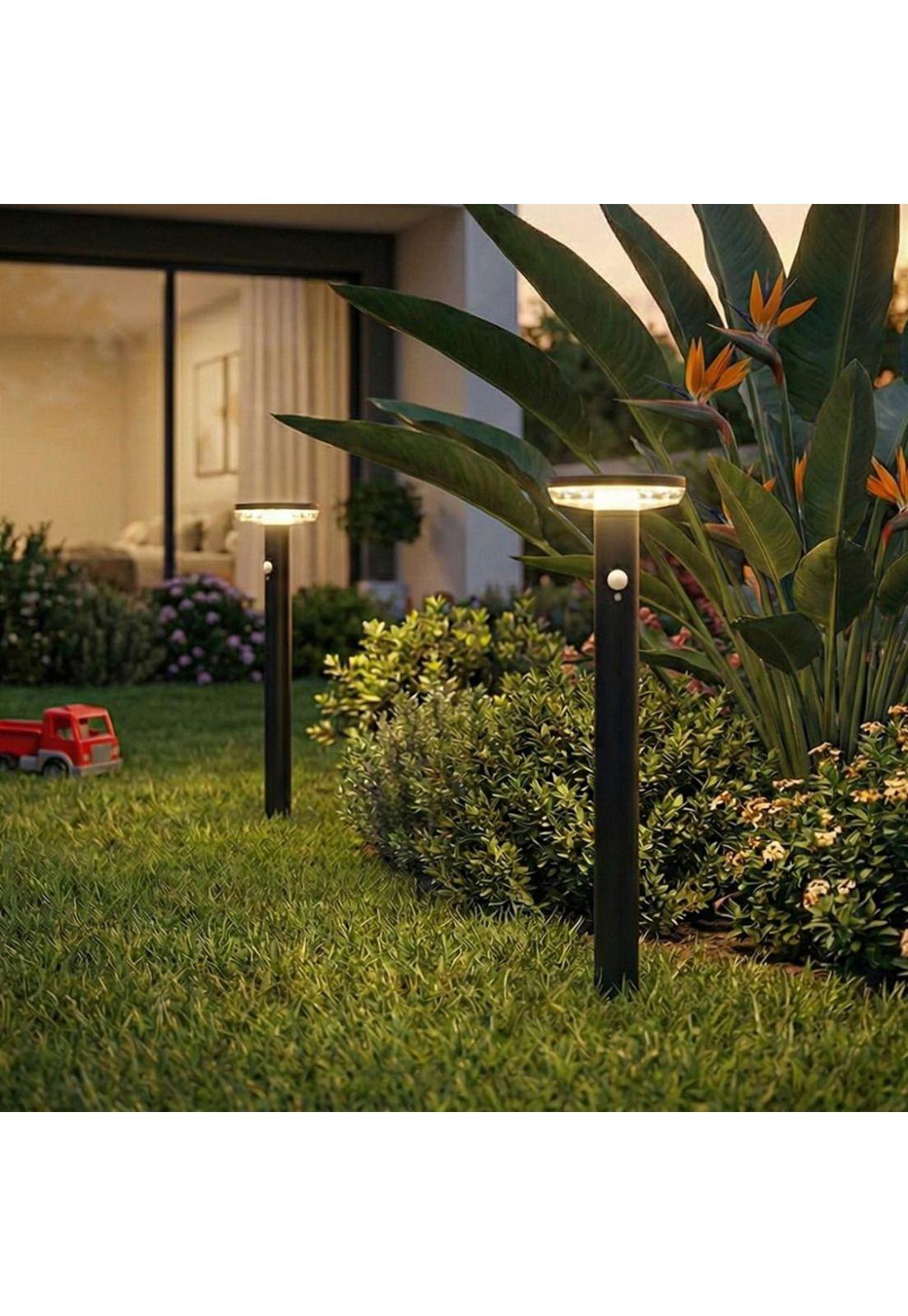 Estaca Solar Led Tesar 50cm 5W Con Sensor Triple Función-1