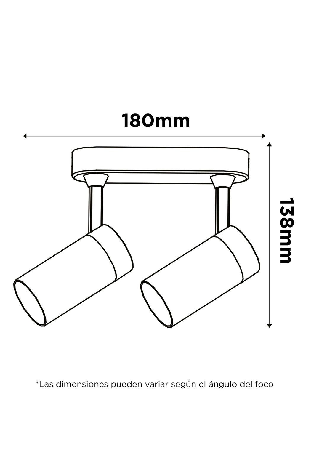 Lámpara Techo Arsis 2 Luces Blanco Mate-1