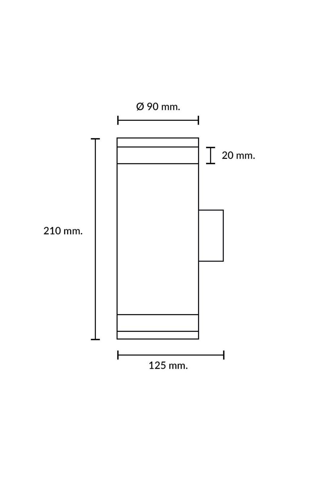 Aplique Aluminio Bidireccional Shaw Negro-5