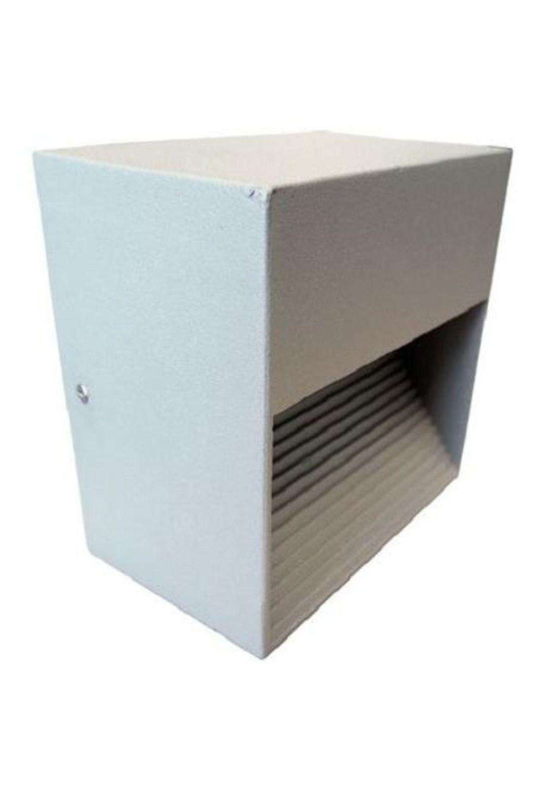 Aplique Muro Exterior Box Led Hp Luz Cálida Gris-2