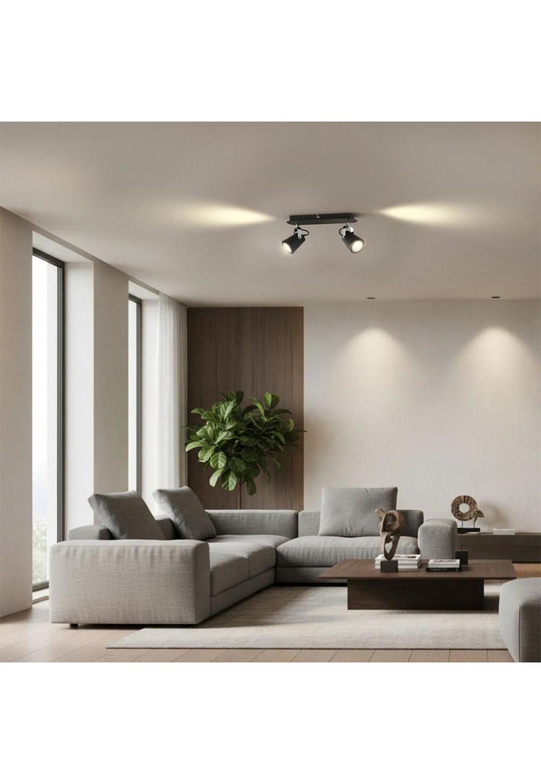 Barra 2 Luces Aurus Negro Mate-2