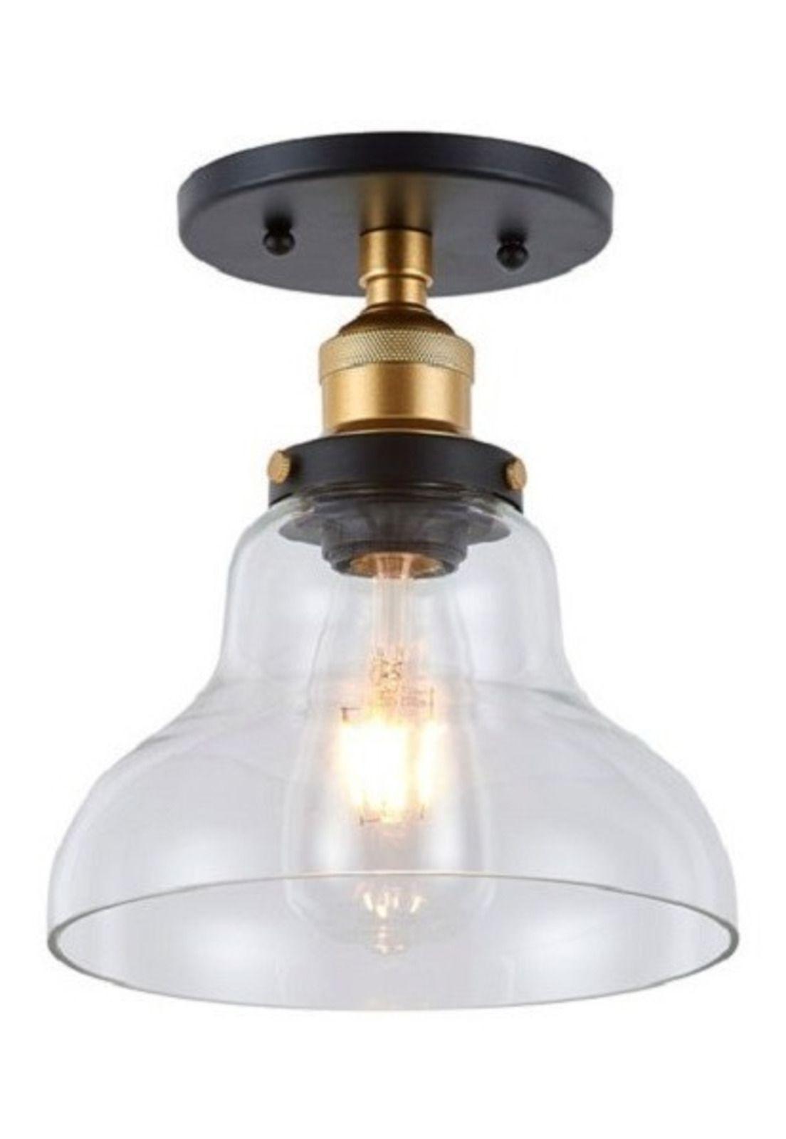 Semi Plafón Venice Vidrio/metal 18,5cm-0