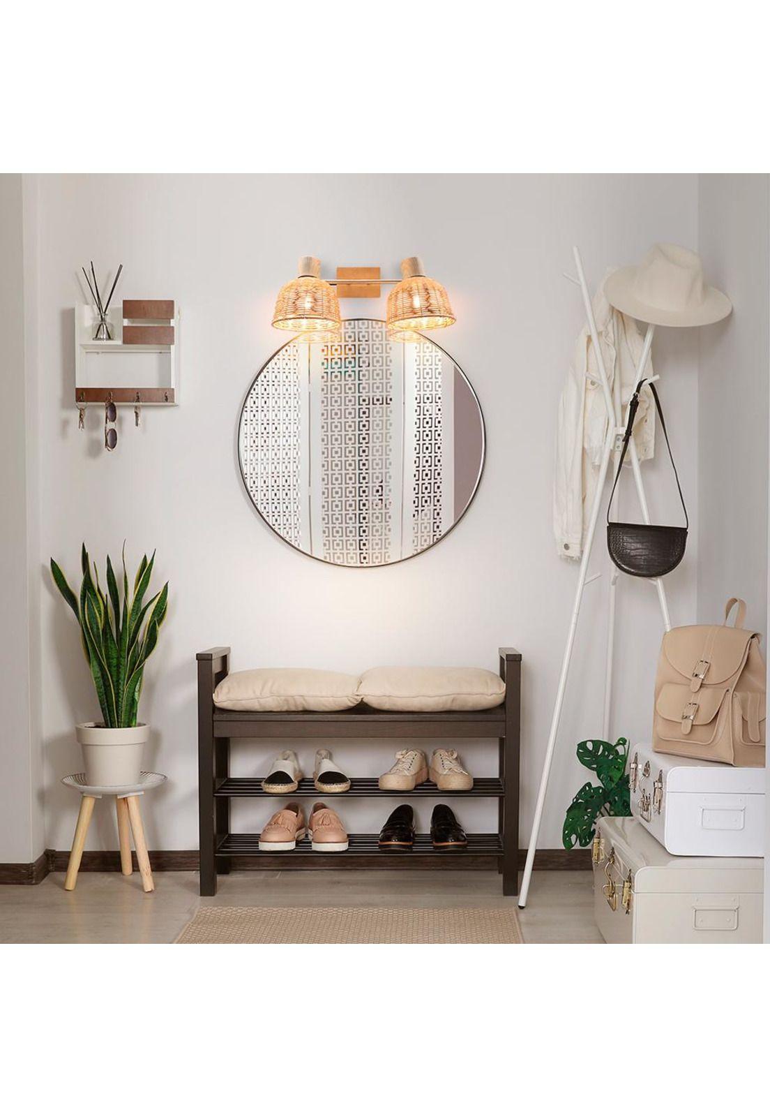 Foco Sobrepuesto Fibra Natural 2 Luces-1