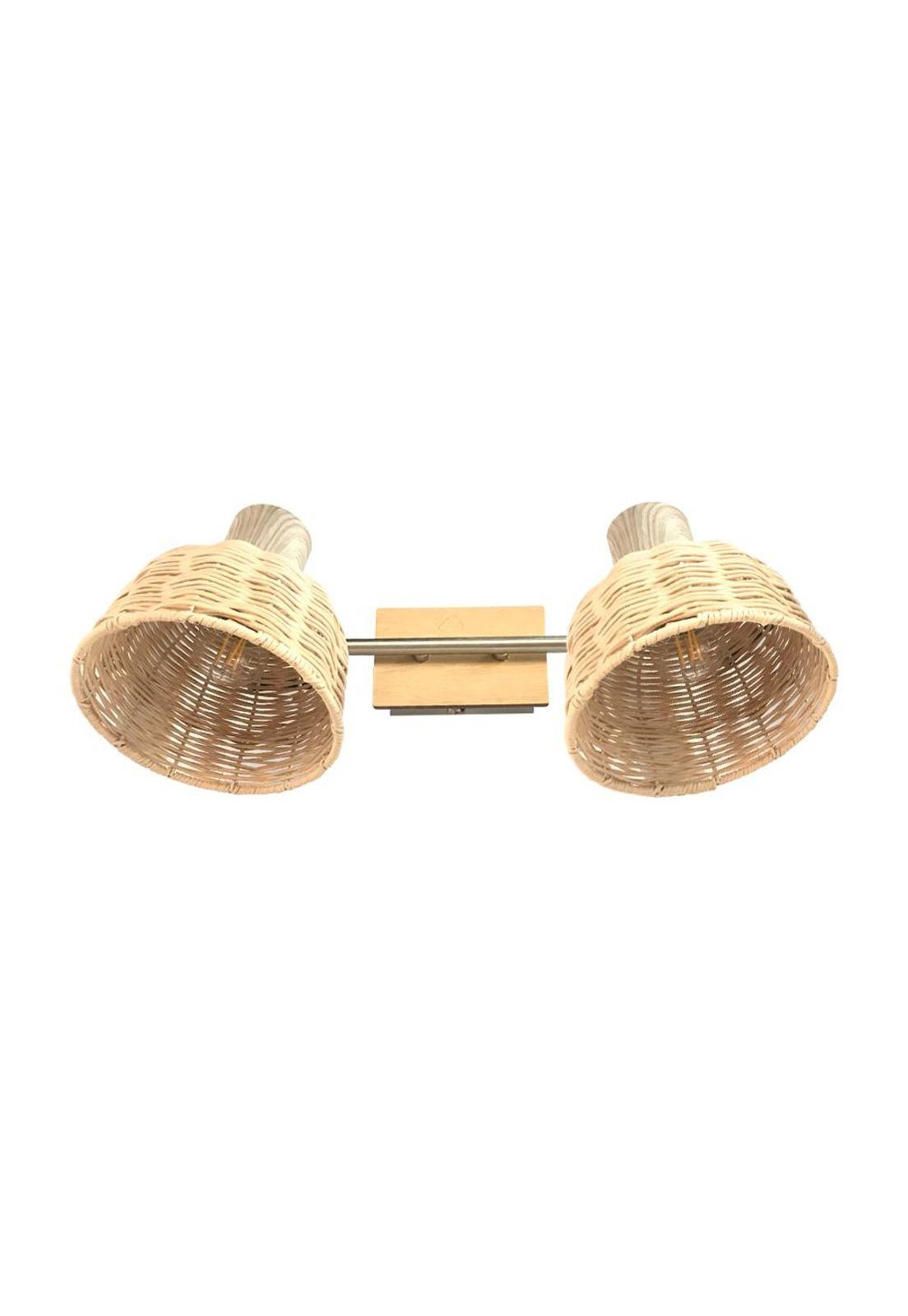 Foco Sobrepuesto Fibra Natural 2 Luces-3