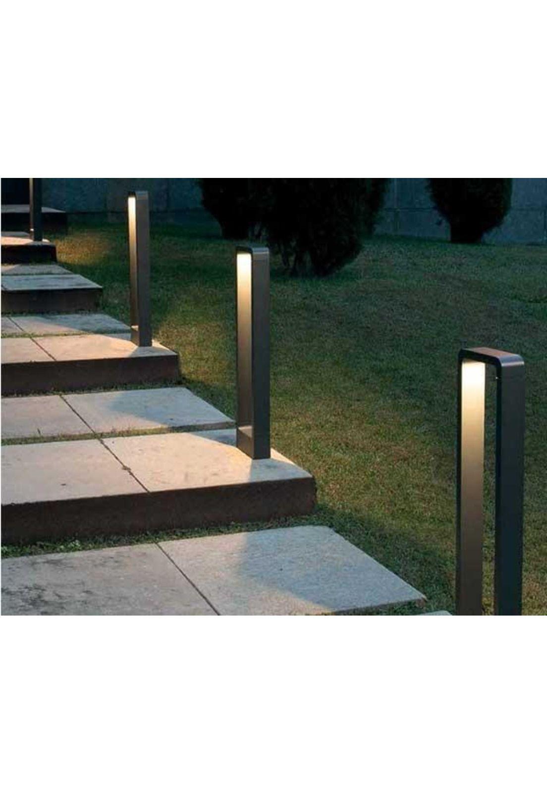 Farol Poste 65cm Back Cob 5w Luz Cálida Gris-2