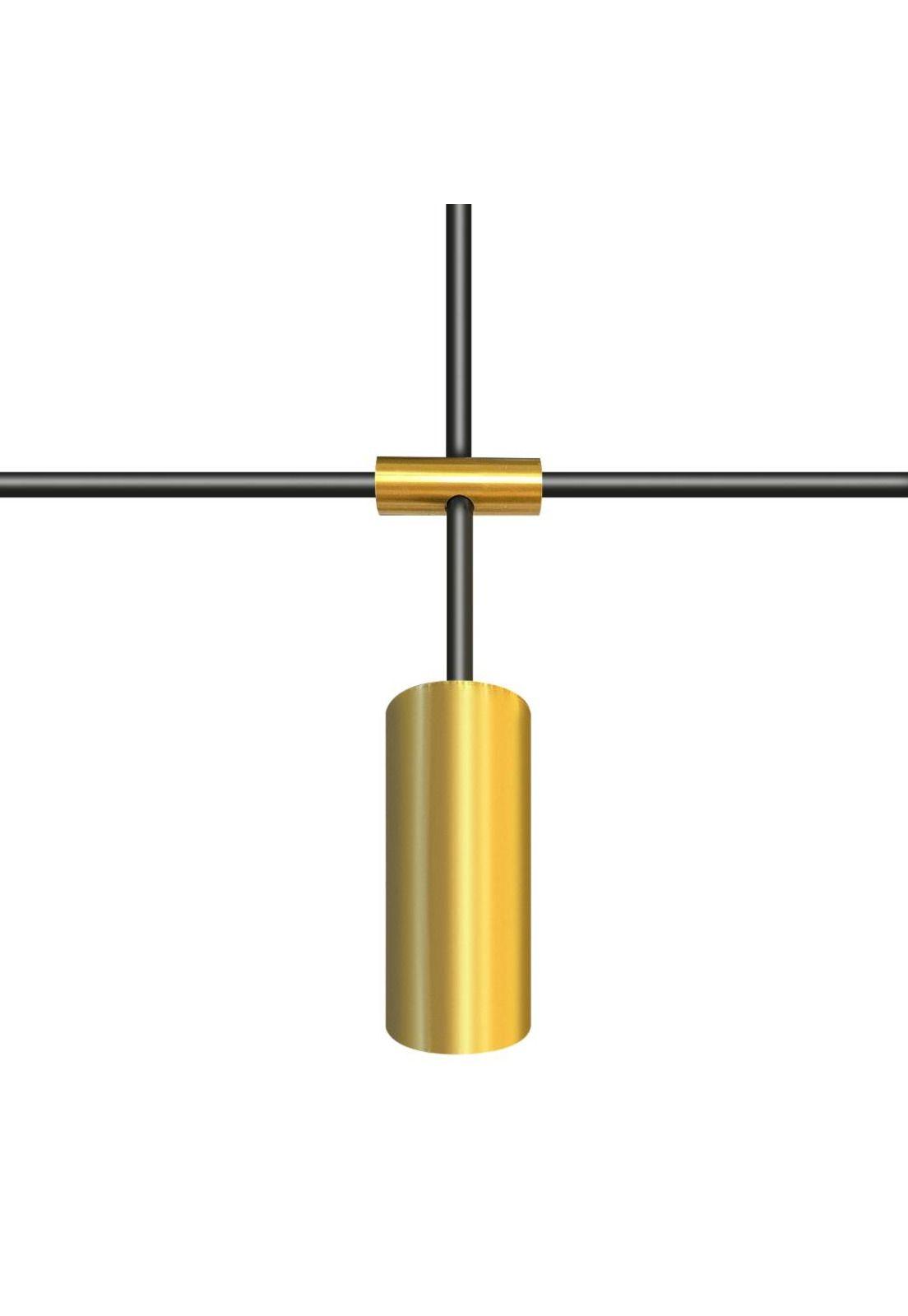 Lámpara Colgante Linen Dorado y Negro-3
