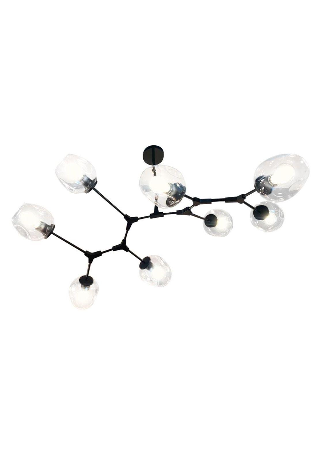 Lámpara Colgante Zincir Negro 8 Luces E27-2