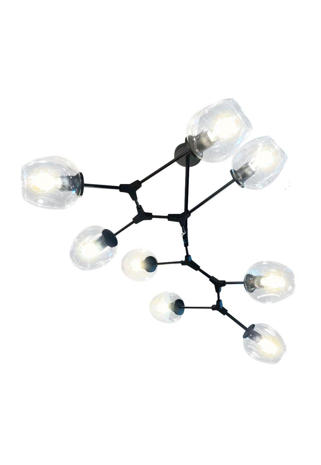 Lámpara Colgante Zincir Negro 8 Luces E27-3