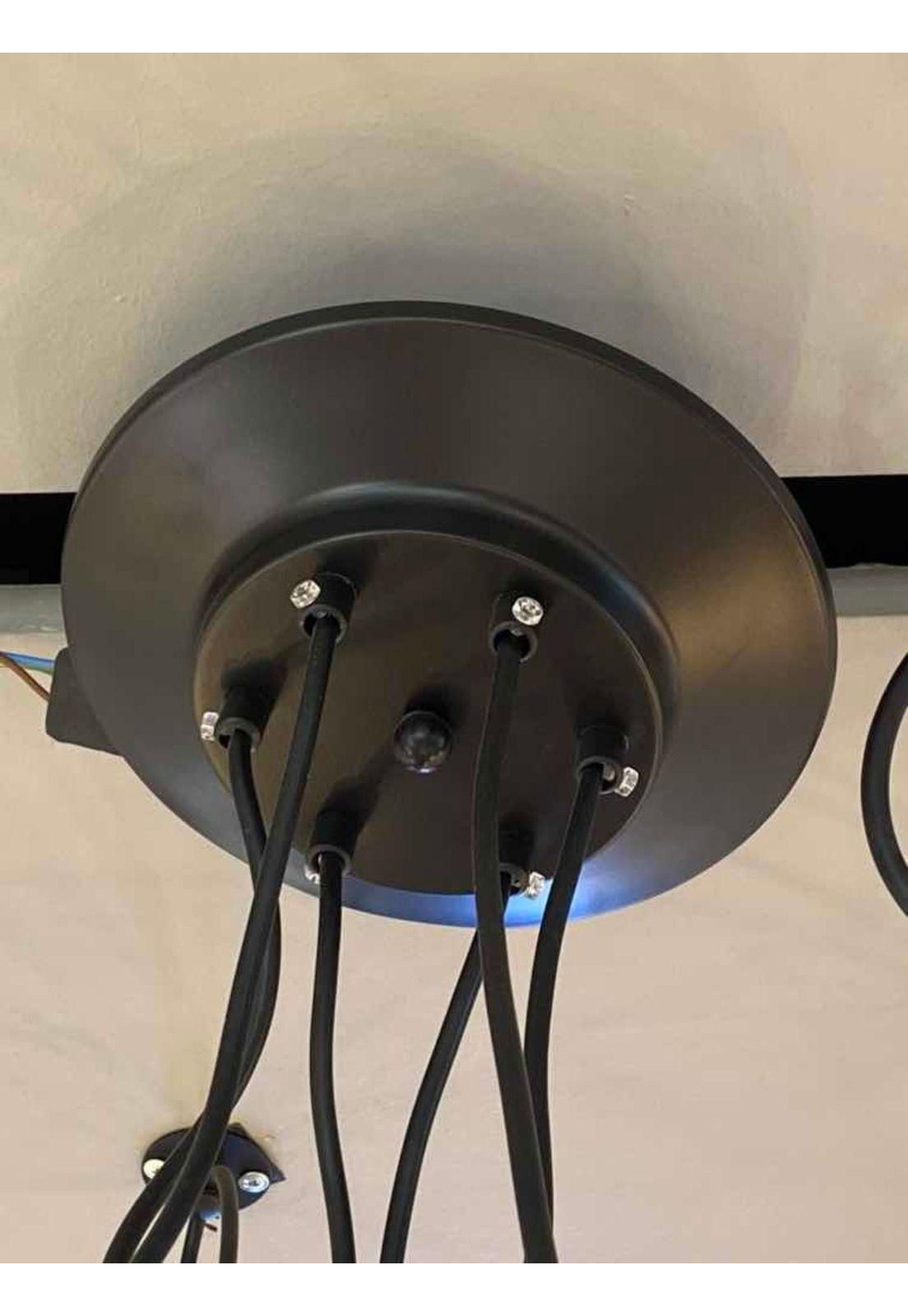 Lámpara Colgante Barock 6 Luces Negro-1