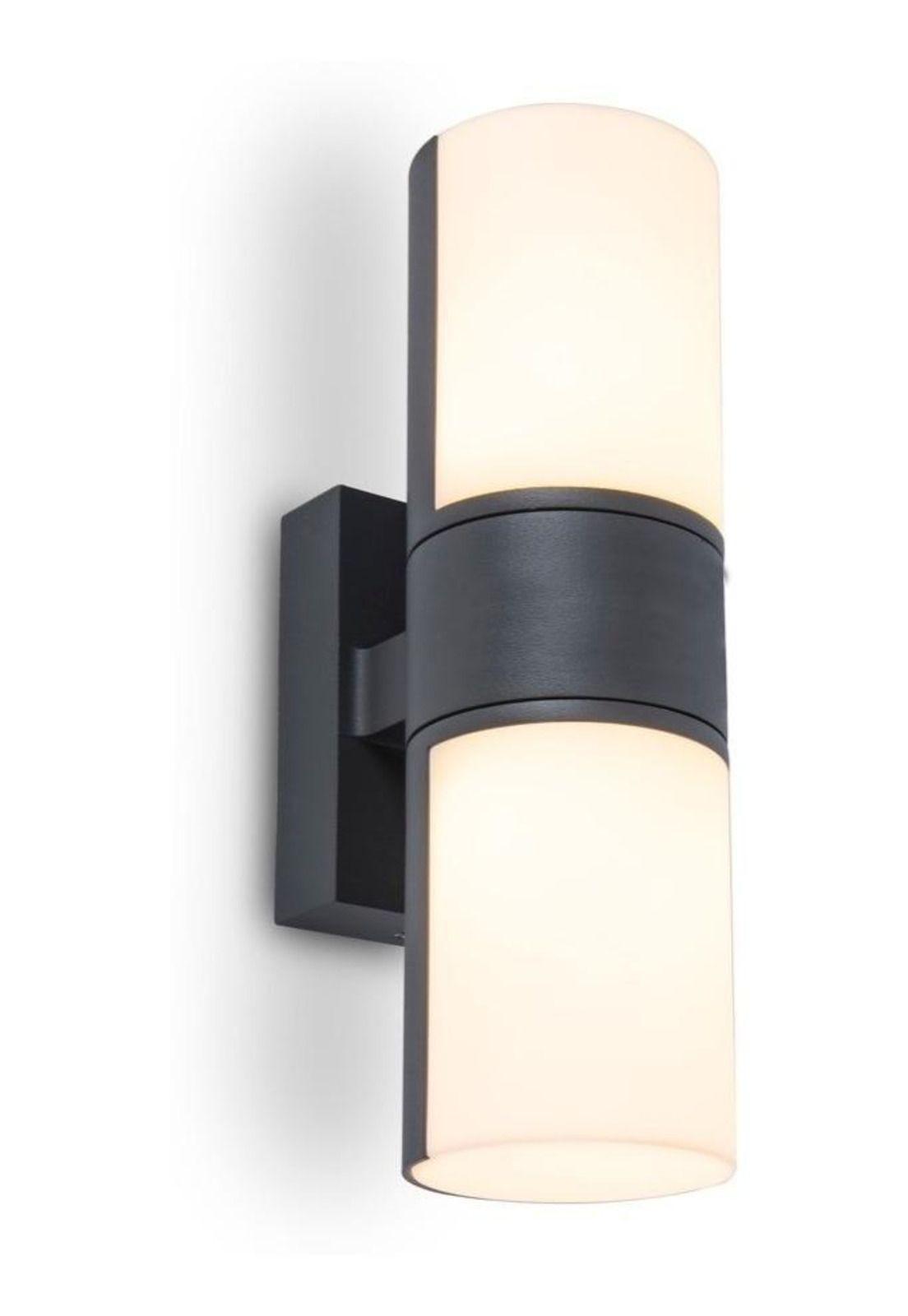 Aplique Cyra 15w 2 Luces Luz Cálida Ip44 Negro Lutec-0