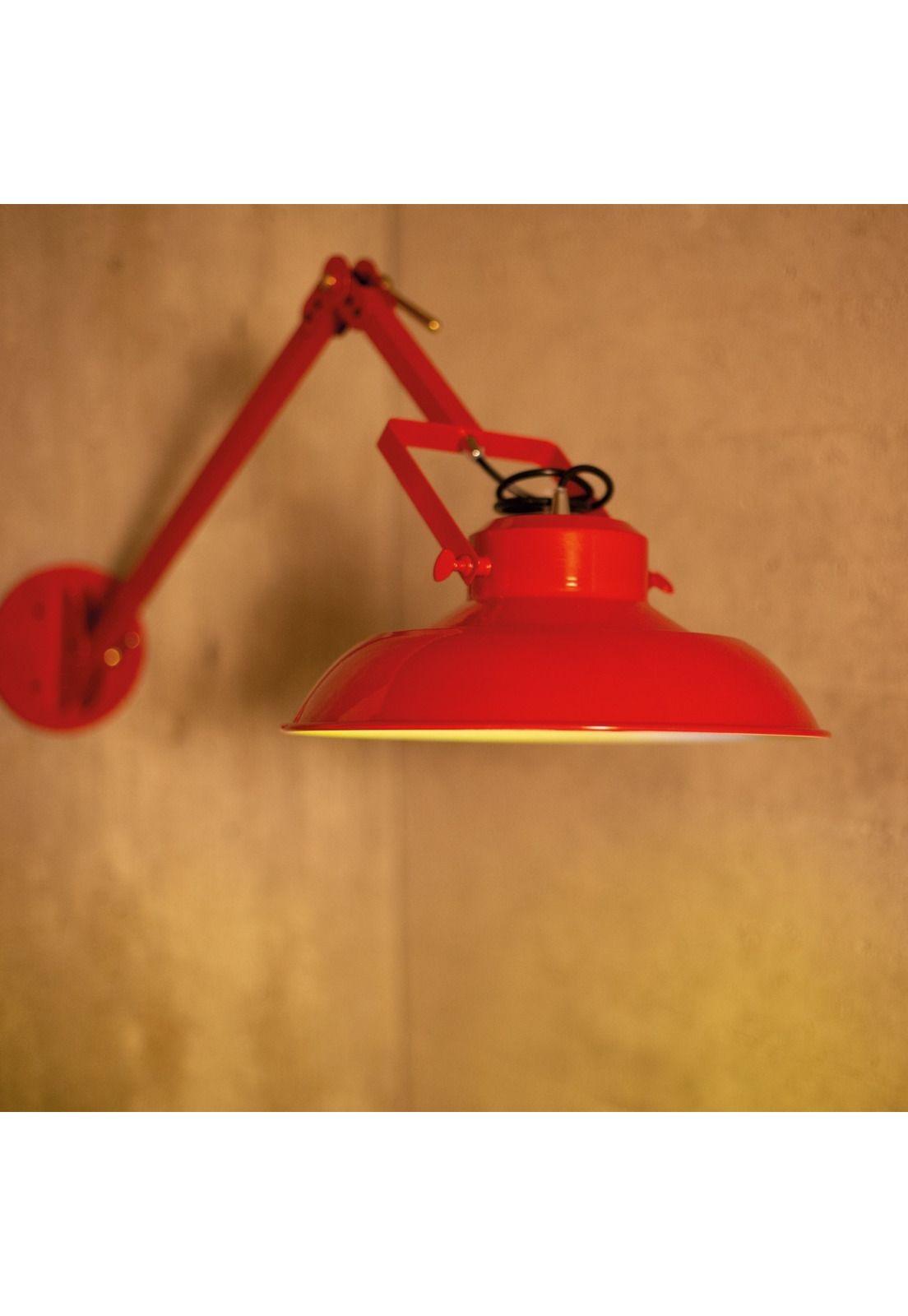 Lámpara De Pared Byp Alexander Rojo 34cm-3