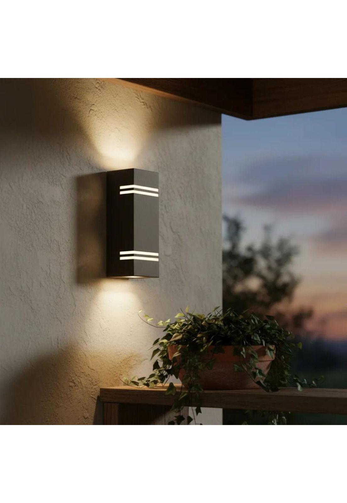 Aplique Exterior Bika Bidireccional Negro-3