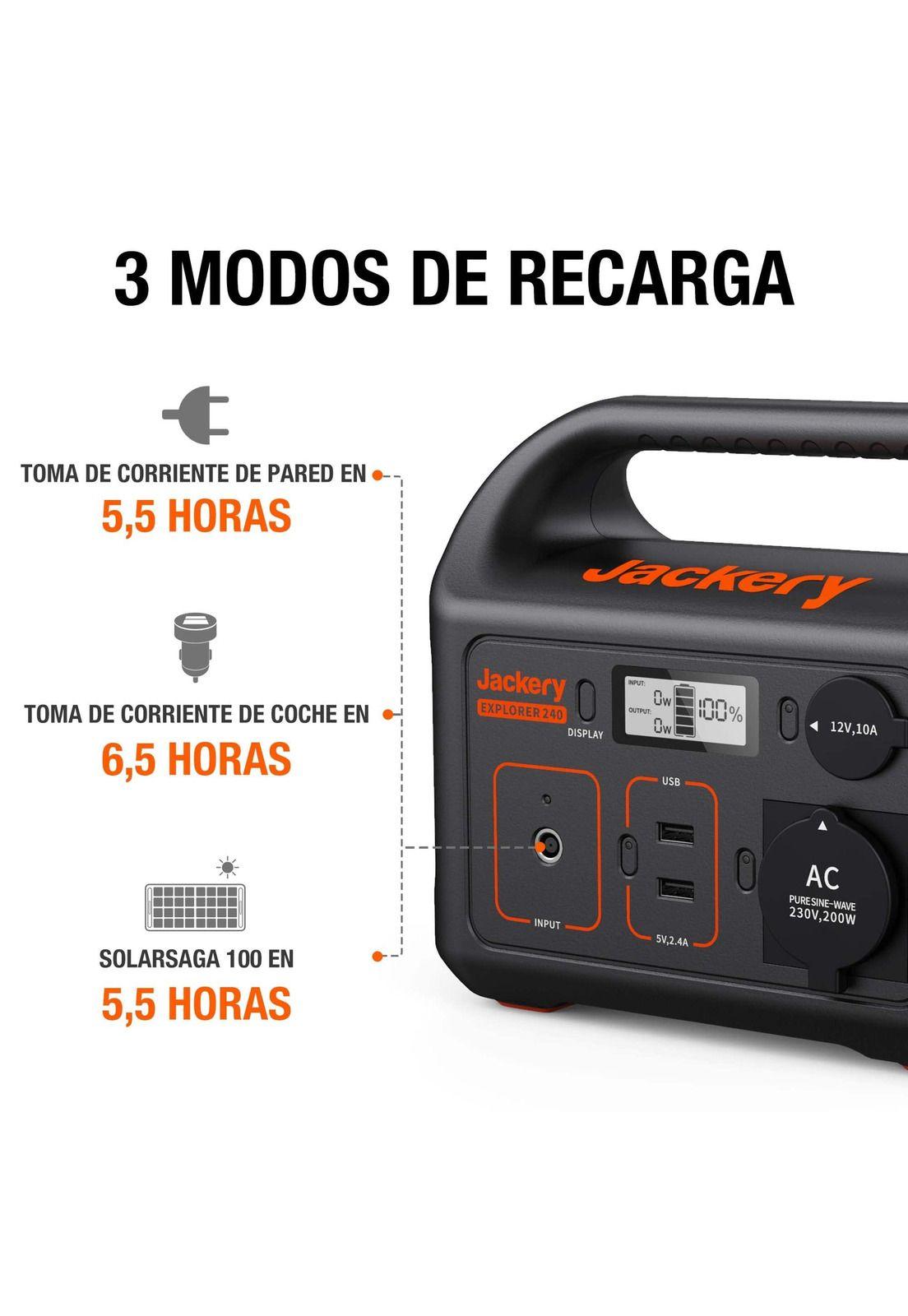Jackery Explorer 240 Estación de Energía Portátil-5