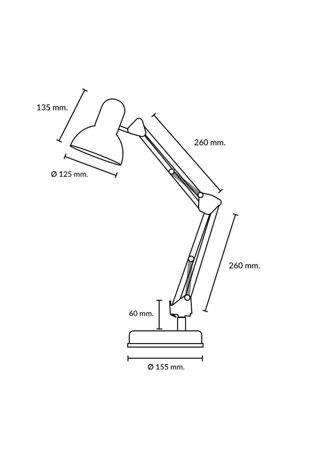 Lámpara Escritorio Vintage ART 314 Blanco-5