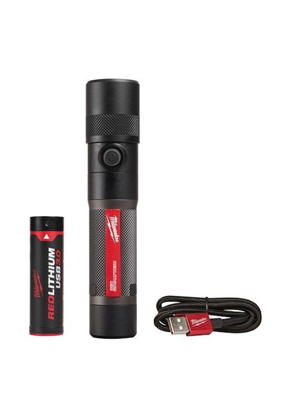 Linterna De Enfoque Giratorio Recargable Mediante USB De 1100L-0