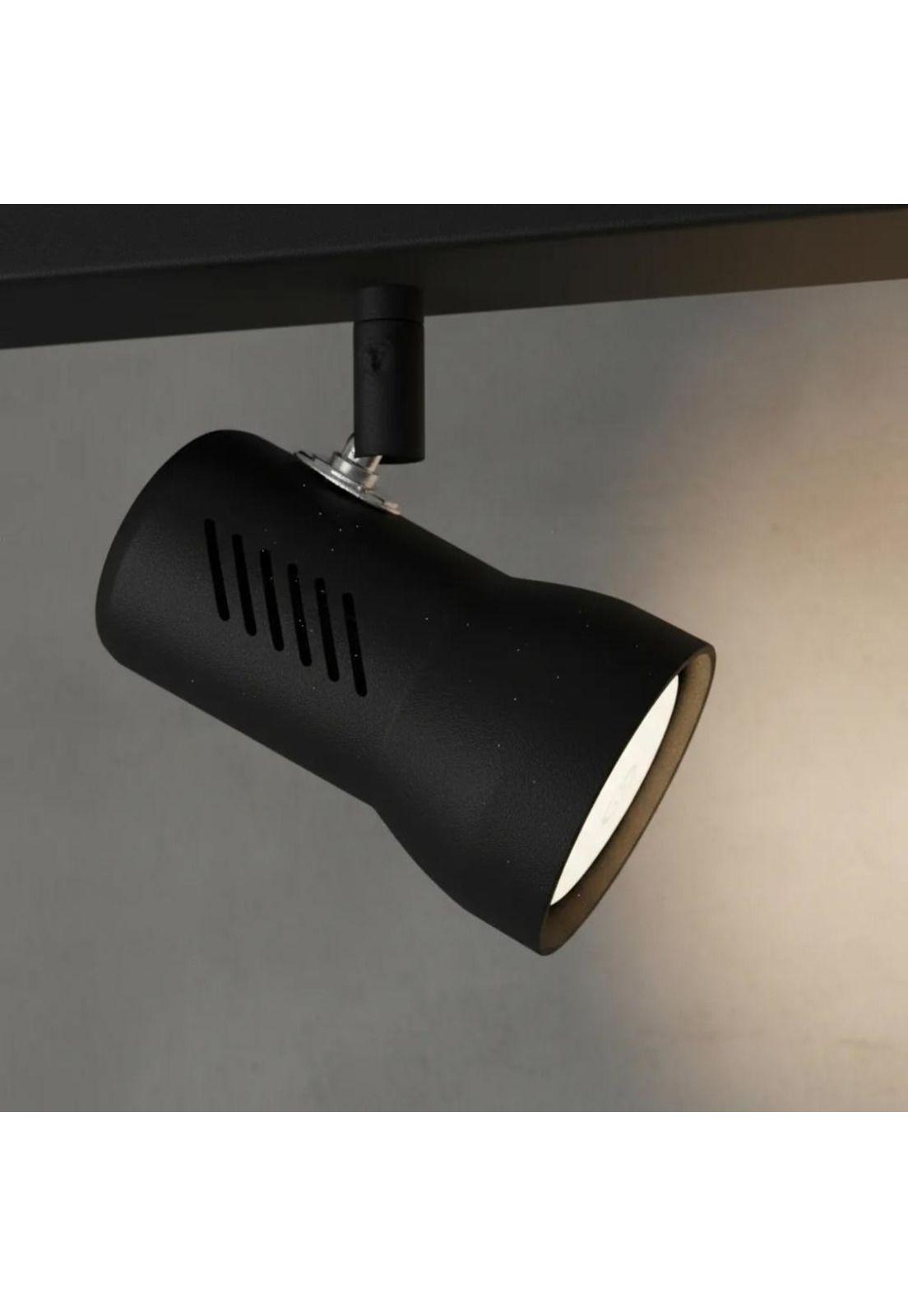 Lámpara Riel 3 Focos R63 Negro-3