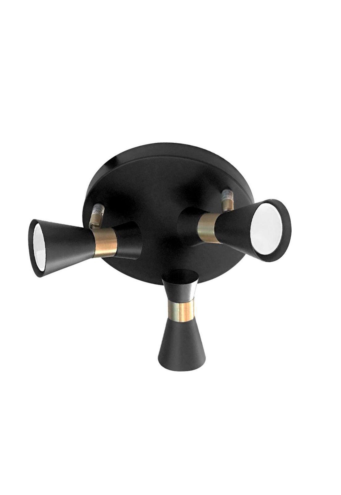 Plafón Zeny 3 Luces Negro Mate Antique Gu10-2