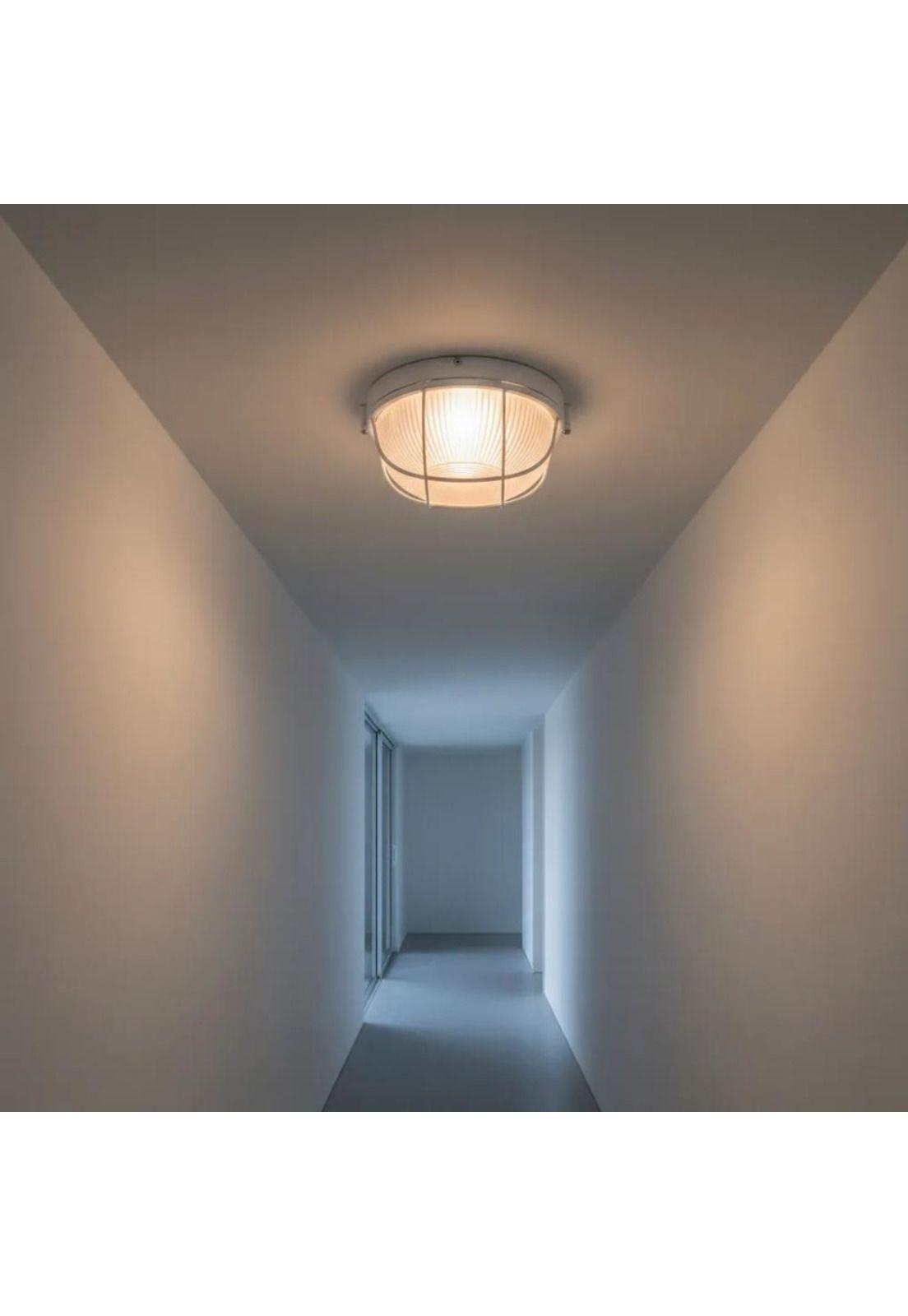 Plafón Tortuga Blanco Redondo Aluminio-4