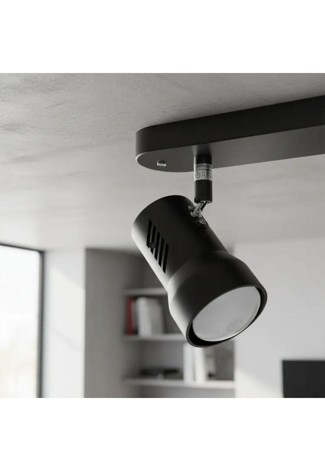 Barra Sobrepuesta Negro R63 2xe27-2