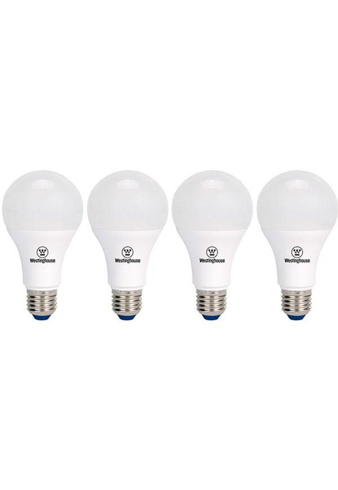 Pack X4 Ampolletas Led Bola A60 9w Luz Cálida E27-1