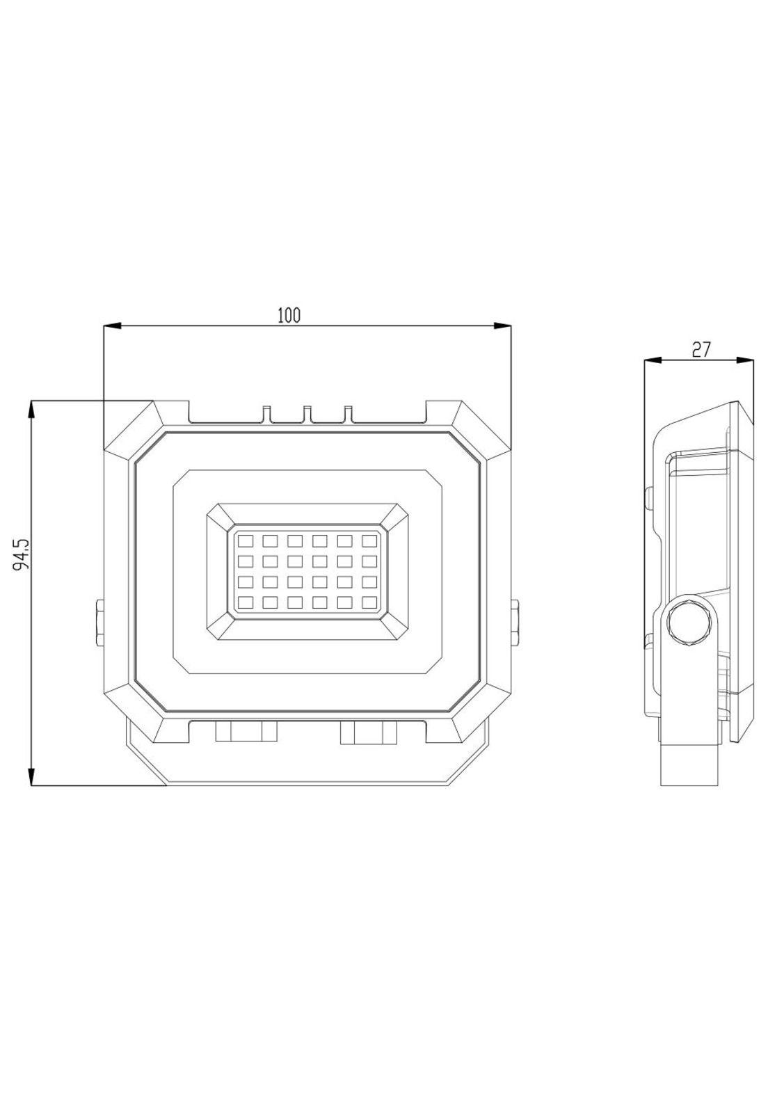 Proyector Led 20W 4000K Gris BP-2