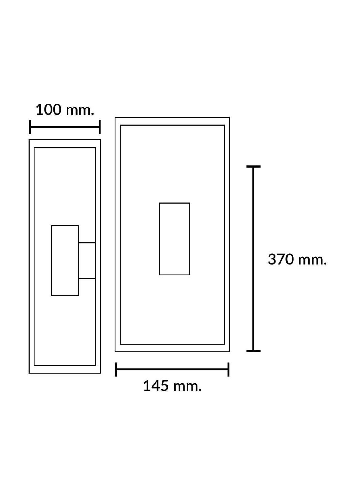 Aplique Exterior Varina Glass Bidireccional Negro-4