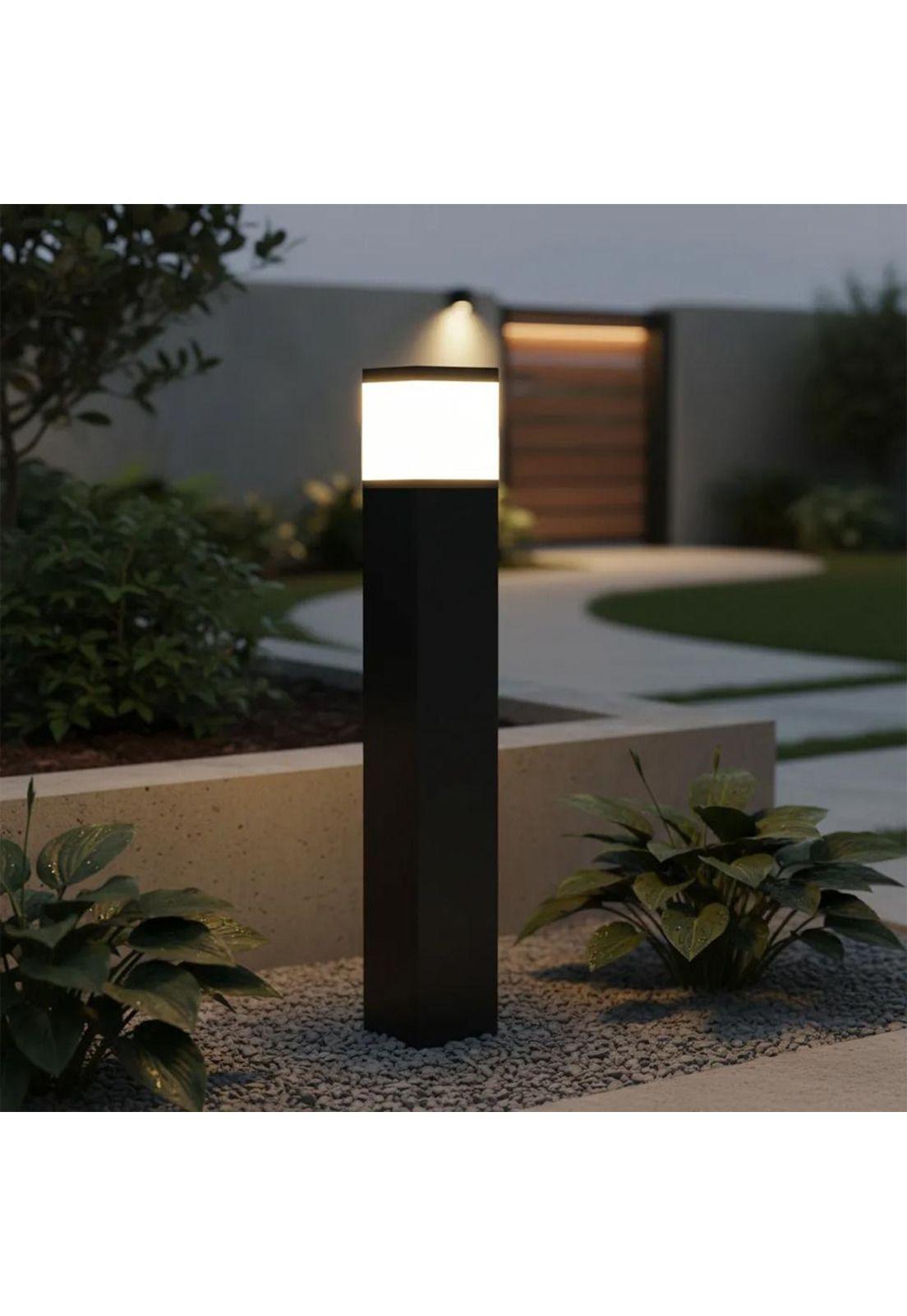 Farol Poste Cilene 80cm Aluminio Negro Mate Ip44-3