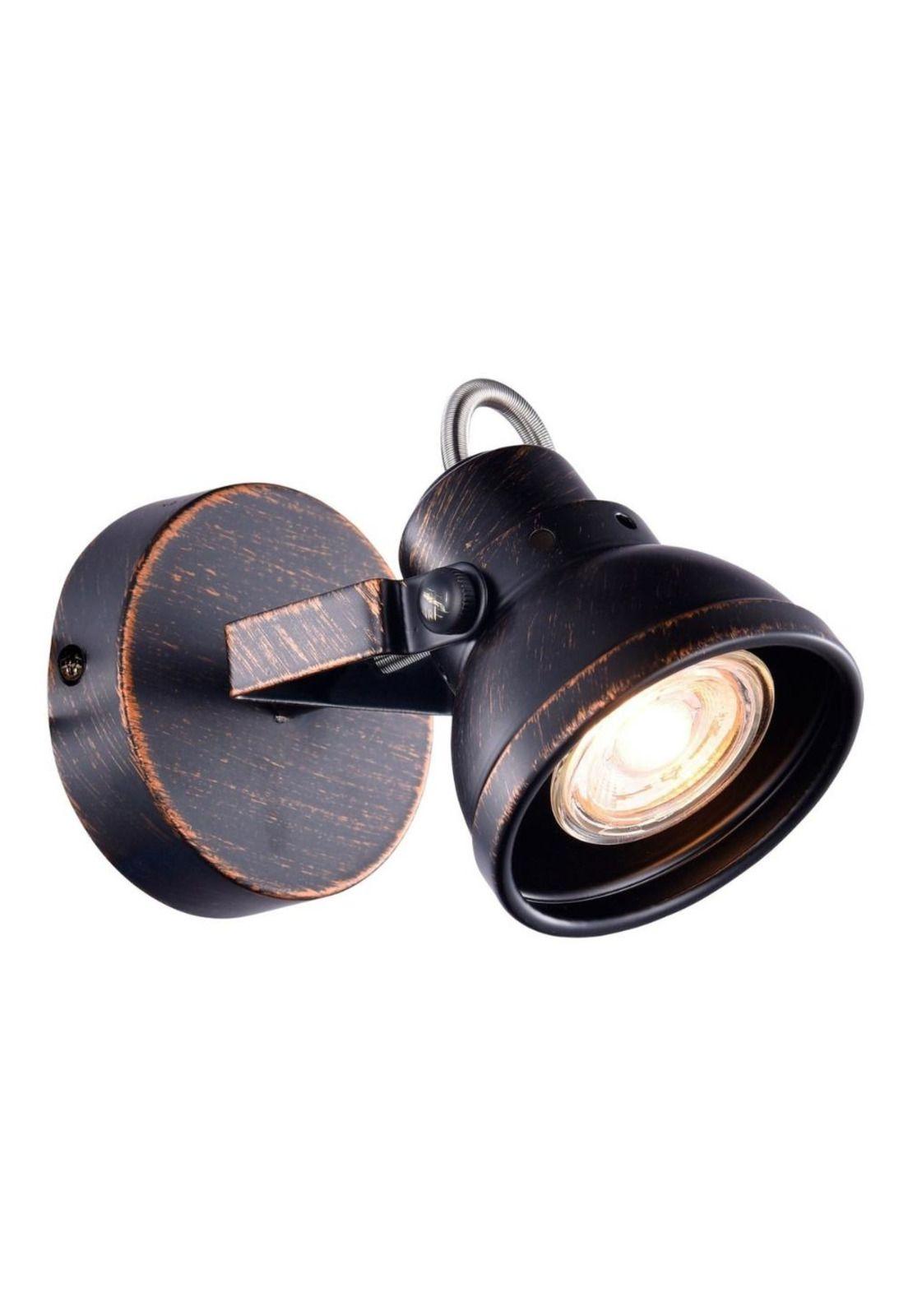 Foco Sobrepuesto Cazo 1 Luz Pátina Negro-1