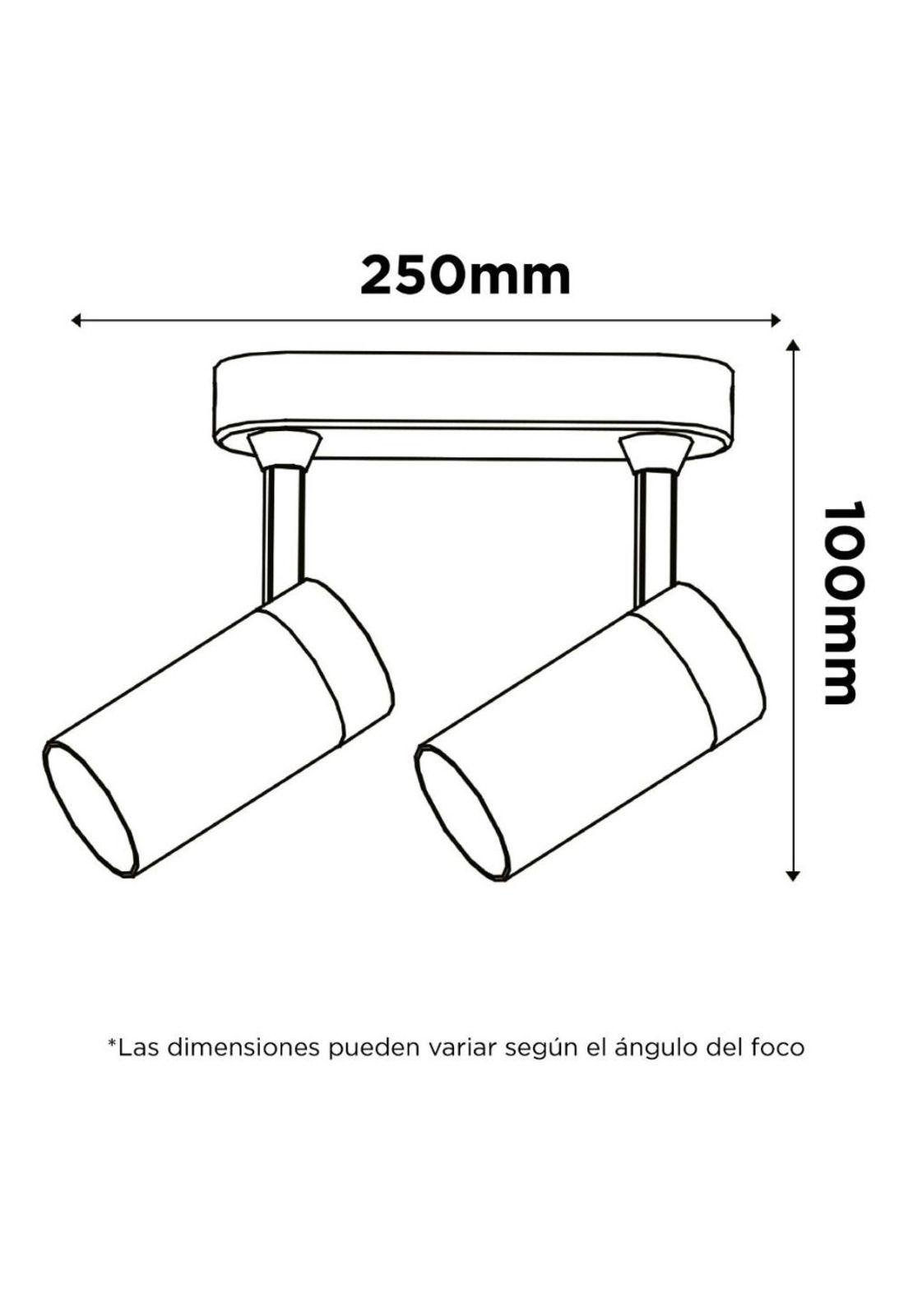 Barra Sobrepuesta Mini Bisel 2xgu10-1