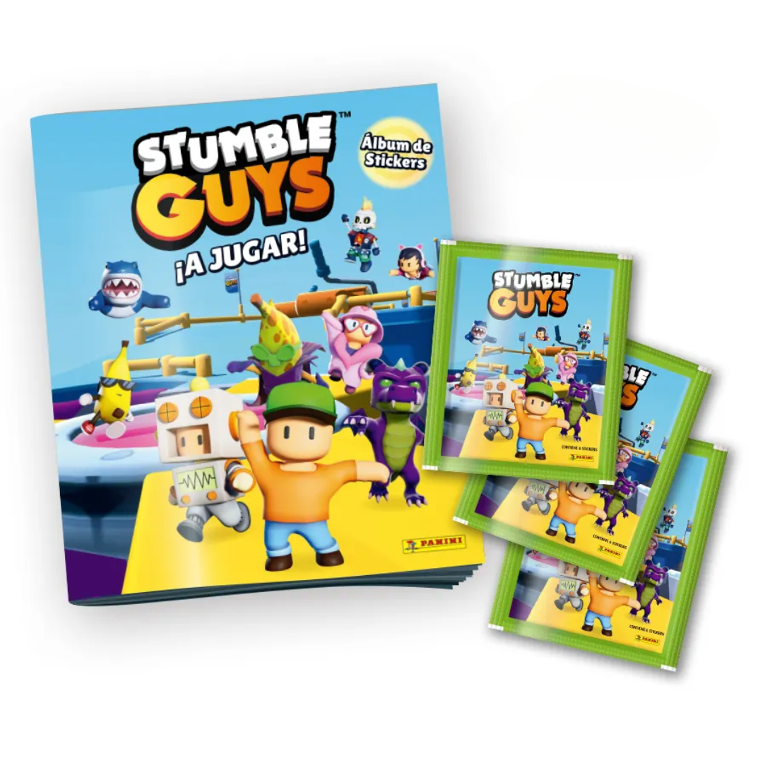 Pack Álbum + 40 Sobres Stumble Guys ¡A Jugar!-0