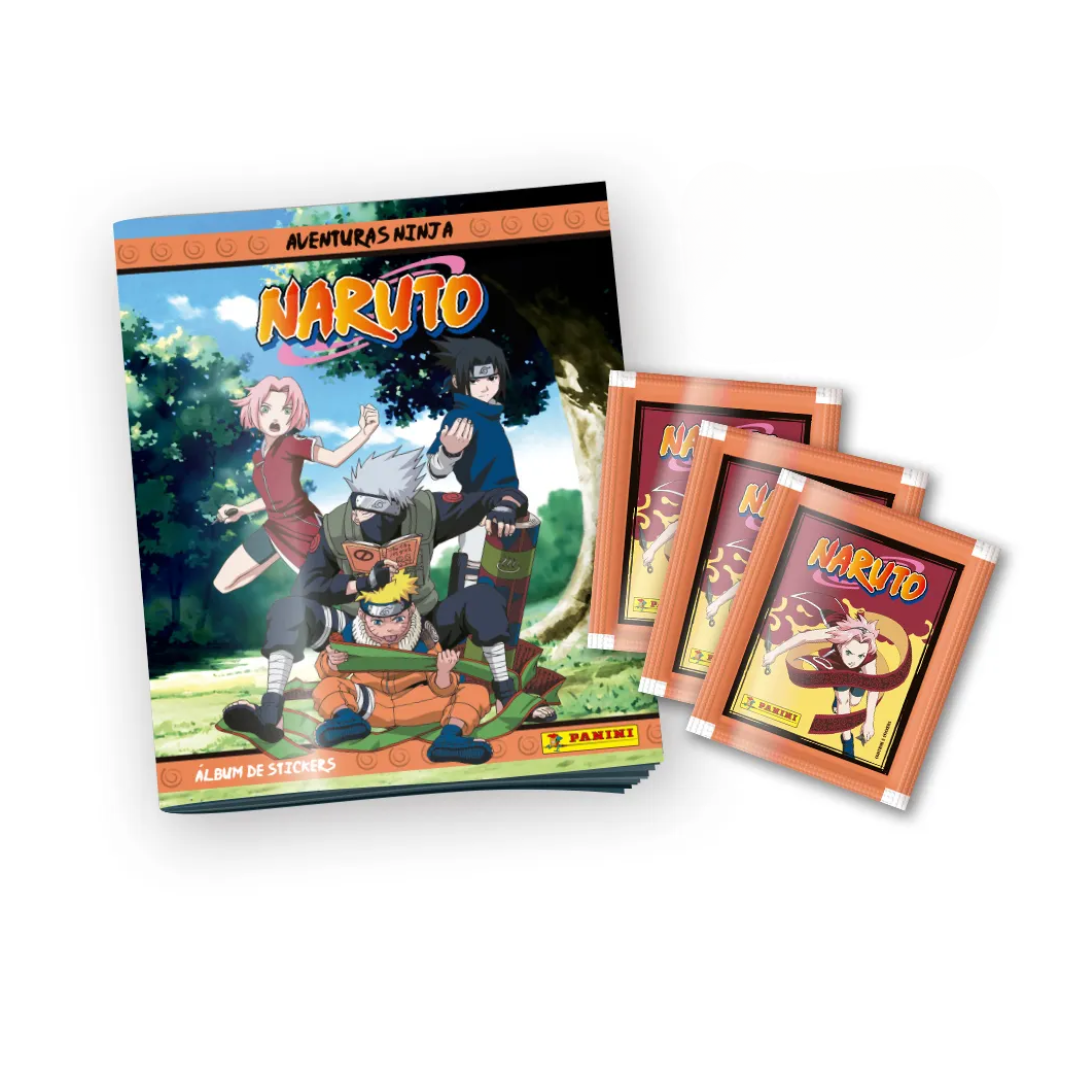 Pack Álbum + 40 Sobres Naruto - Aventuras Ninja-0