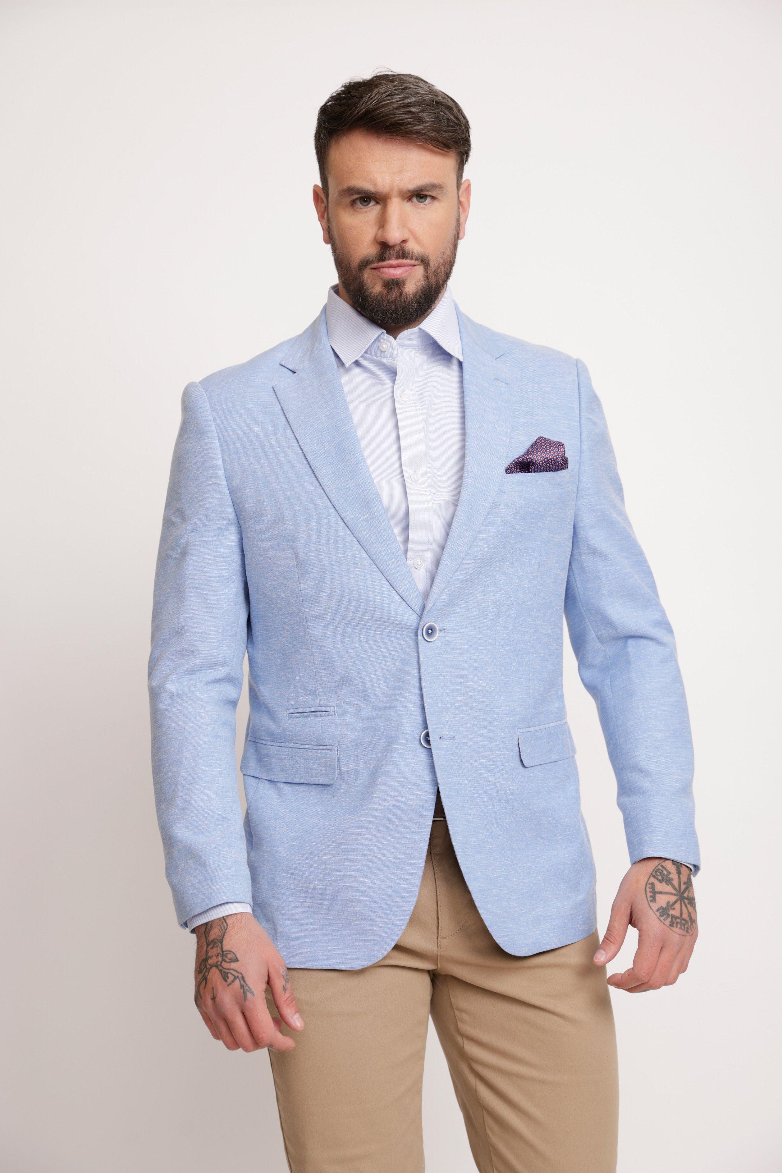 BLAZER SEMI - FORMAL AZUL CLARO-0