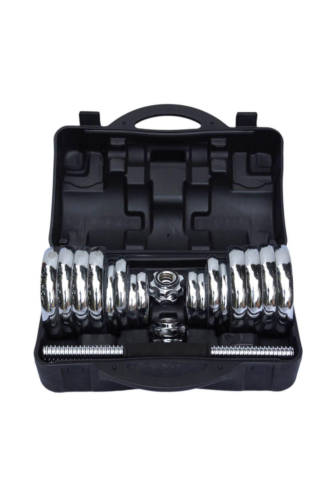Set Mancuernas 30 Kg Cromadas Con Maleta-1
