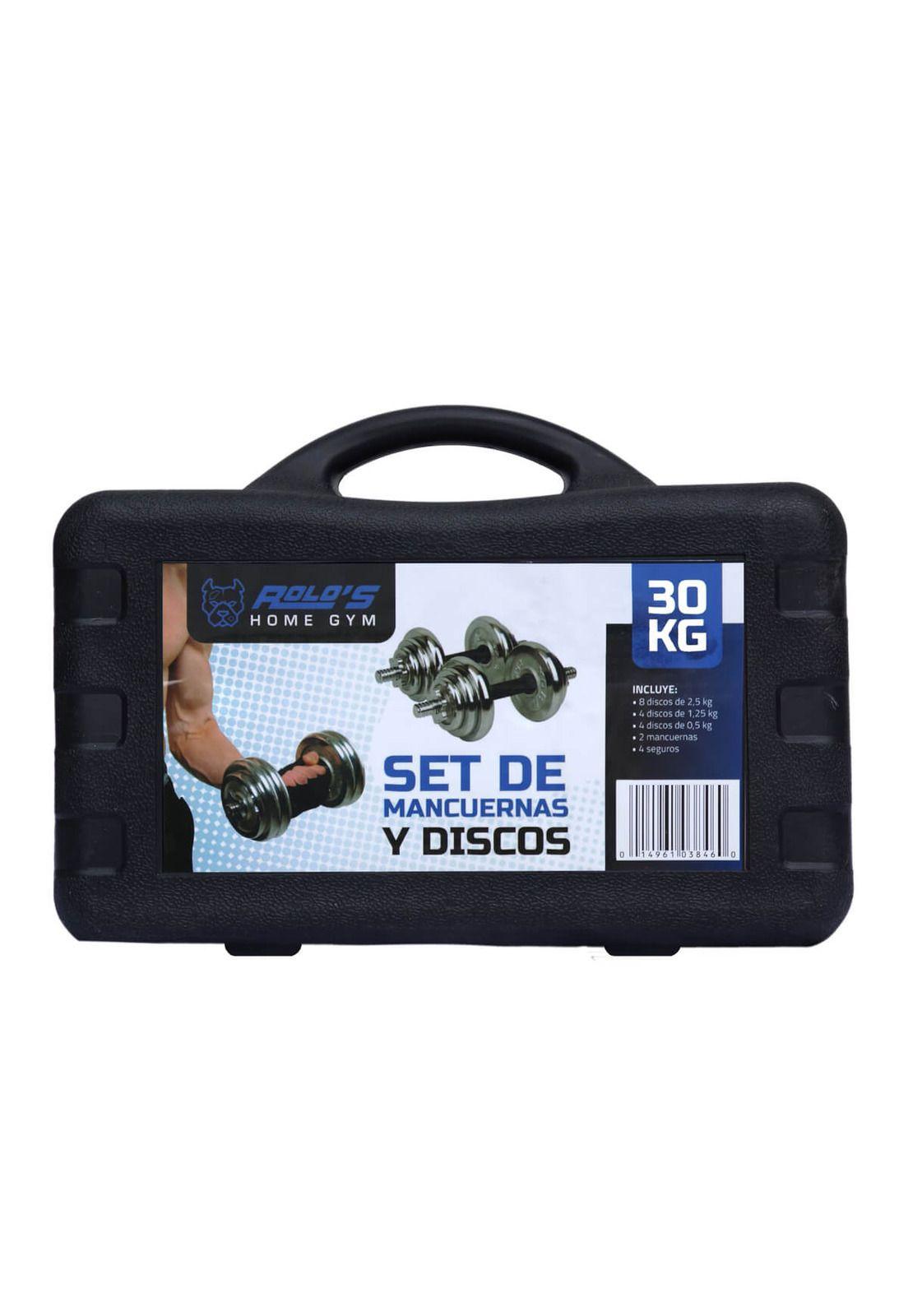 Set Mancuernas 30 Kg Cromadas Con Maleta-2