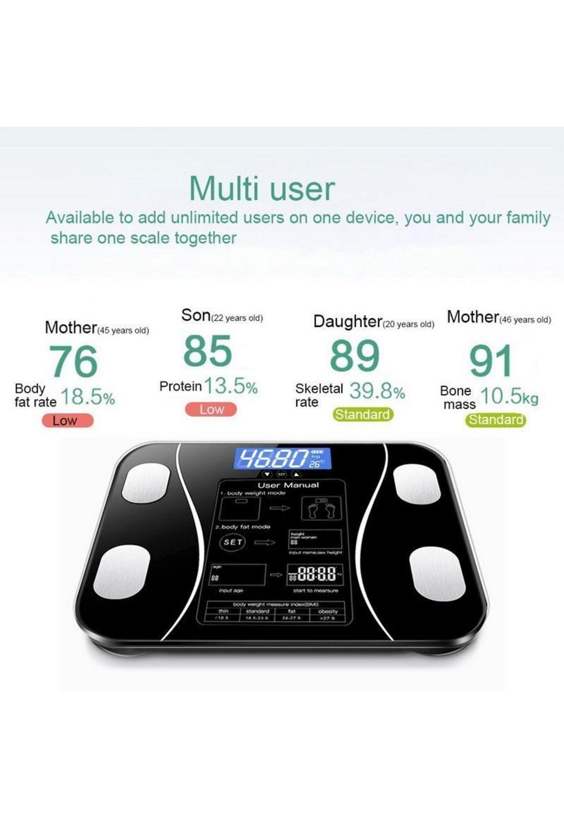 Balanza Corporal Digital Smart Negra-2