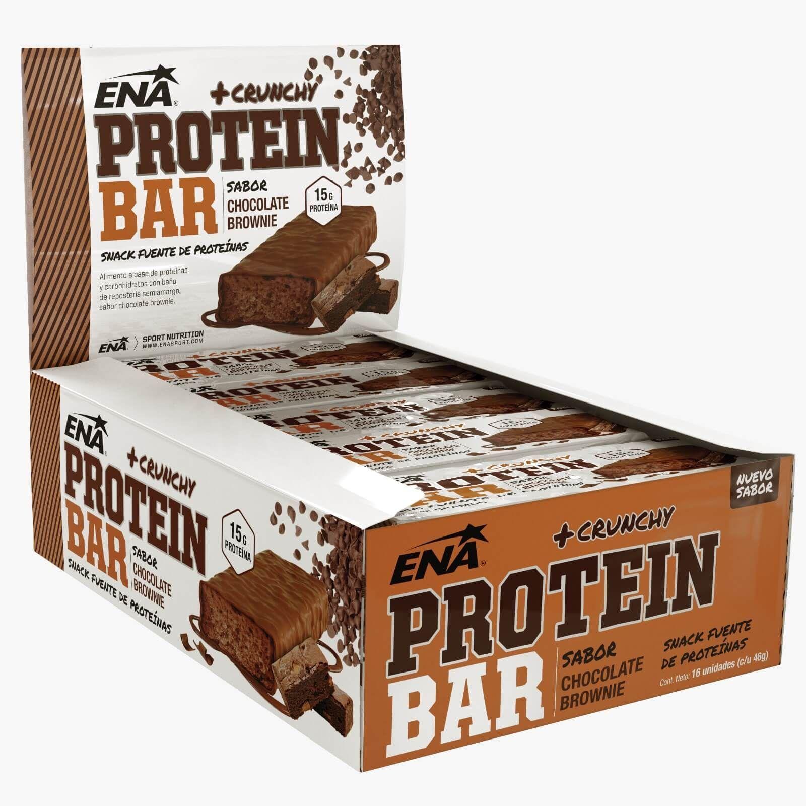Barra de proteína ENA Chocolate Brownie Caja 16 Unidades-0