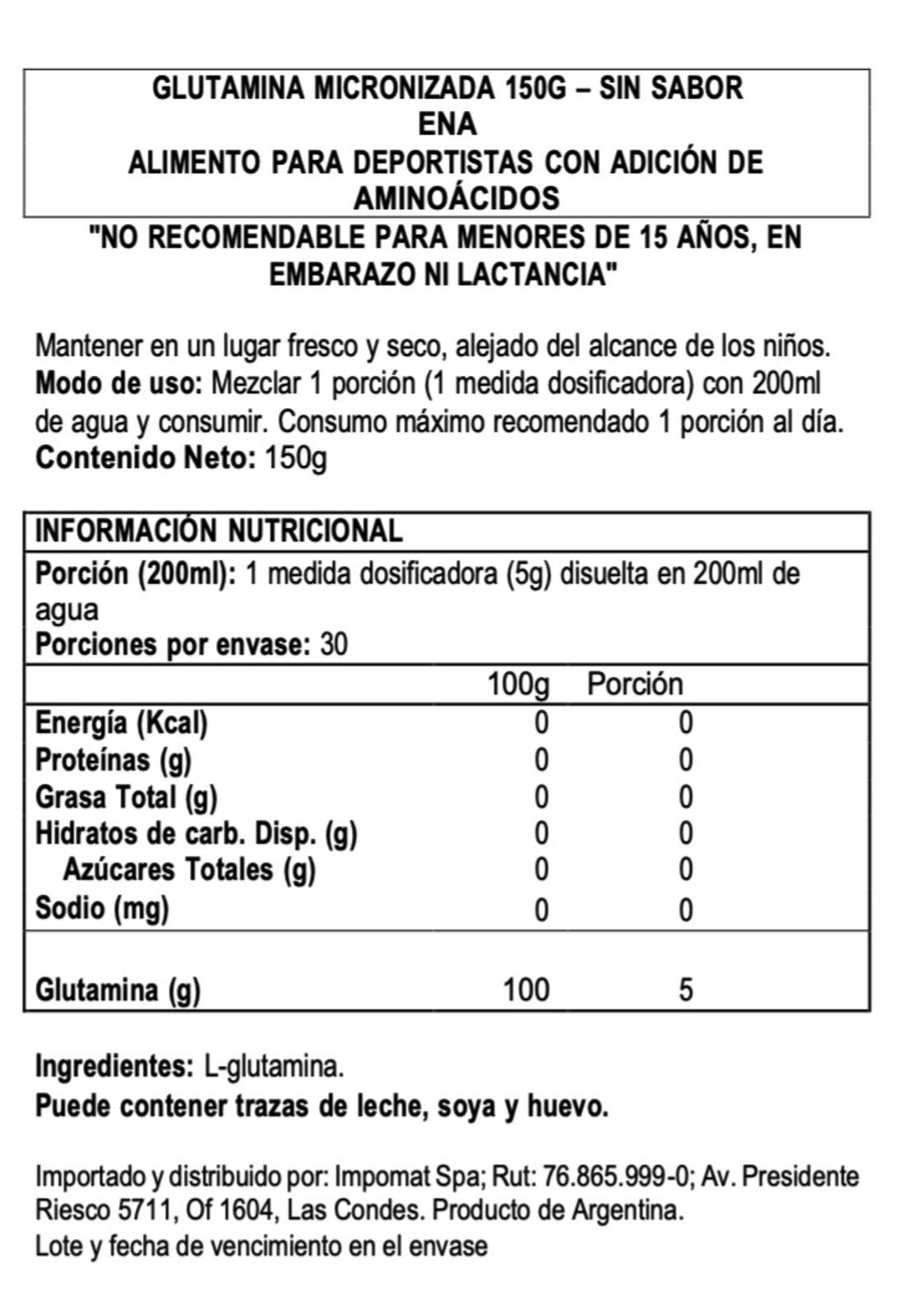 Glutamina Micronizada ENA 30 servicios-1