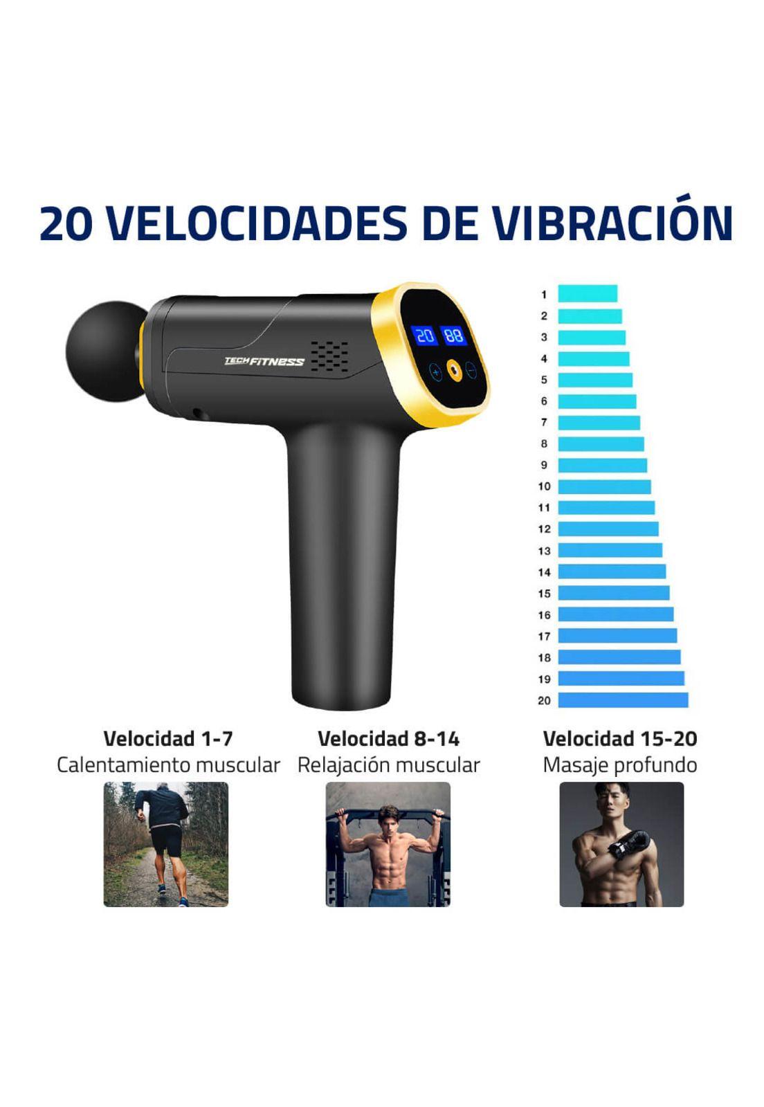 Masajeador Muscular 20 velocidades Negro/Dorado-1