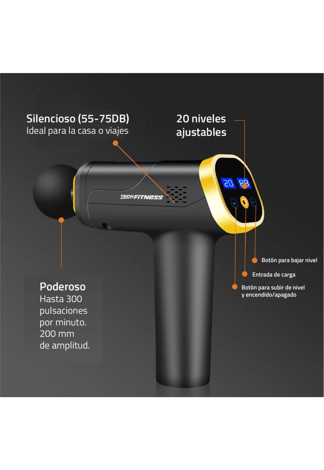 Masajeador Muscular 20 velocidades Negro/Dorado-3