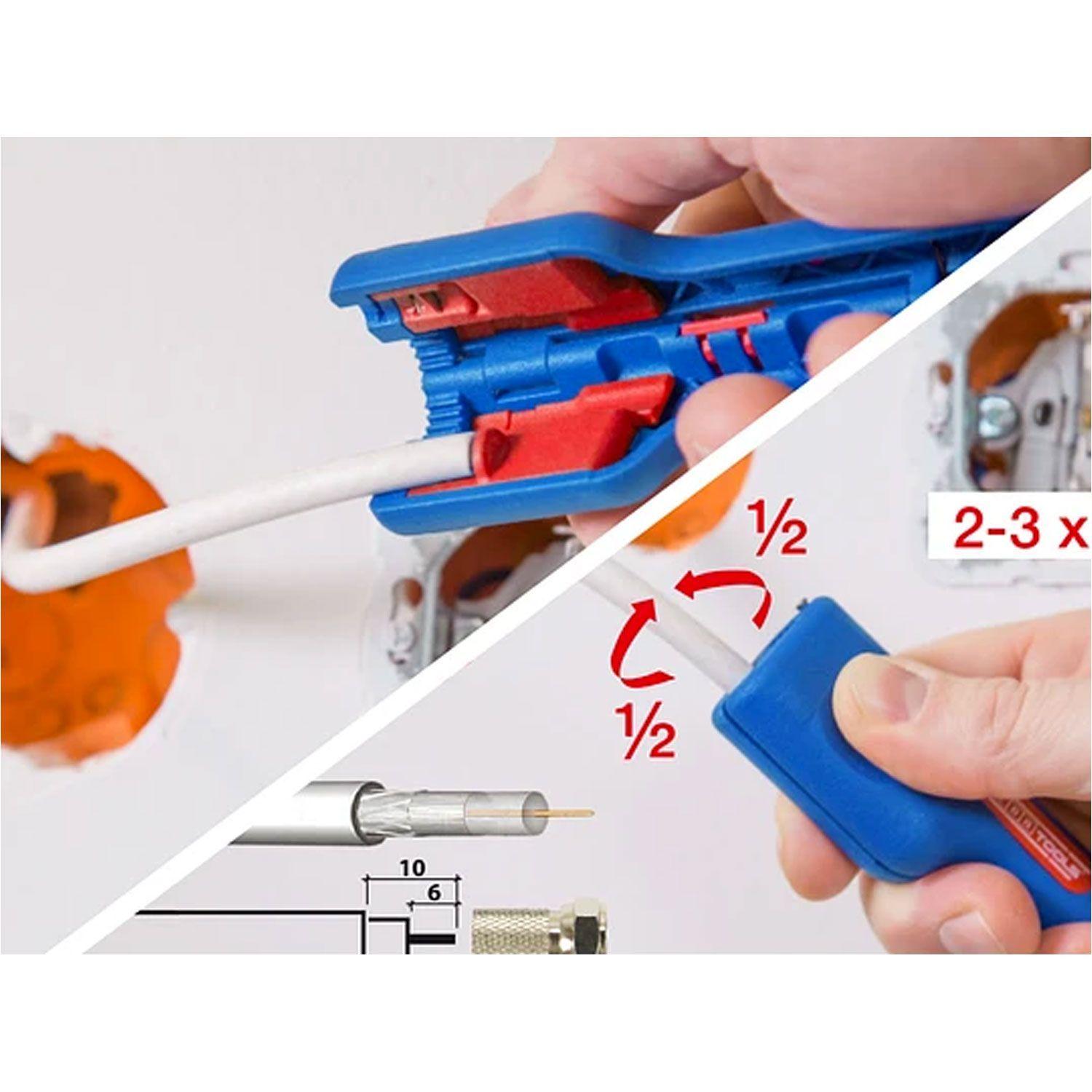 Pelador de Cable Coaxial Nº1 F Plus Para Conectores F De Rosca-1