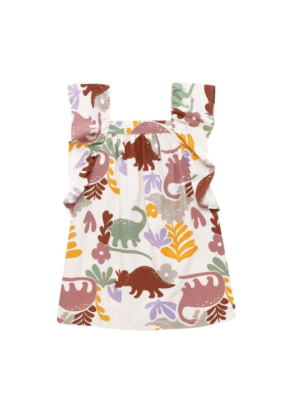 Vestido manga corta con boleros y recogido para bebé-0