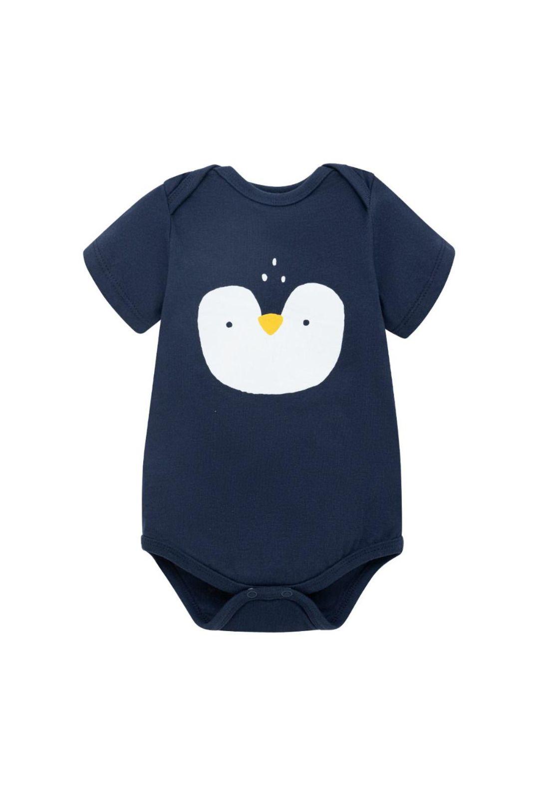 Set x3 Piluchos body Pingüinos para recién nacido niño-3