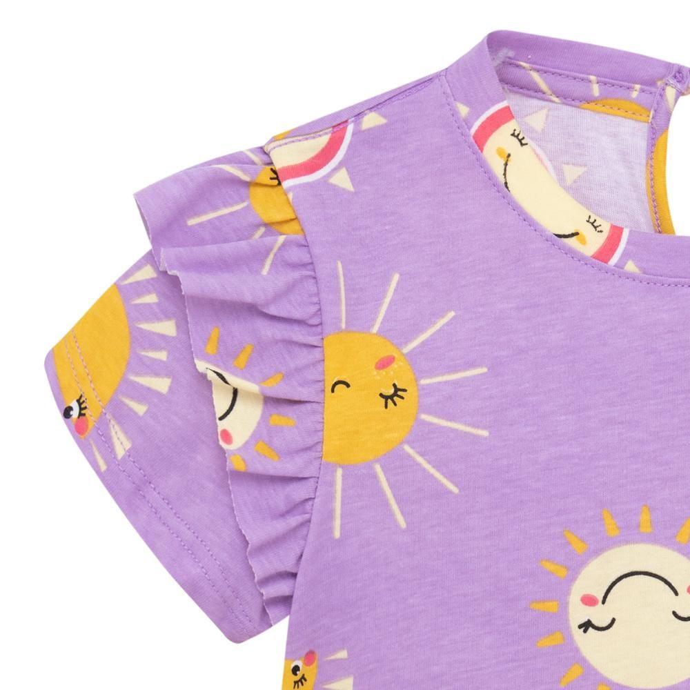 Polera soles manga corta mangas abombadas bebé niña-2