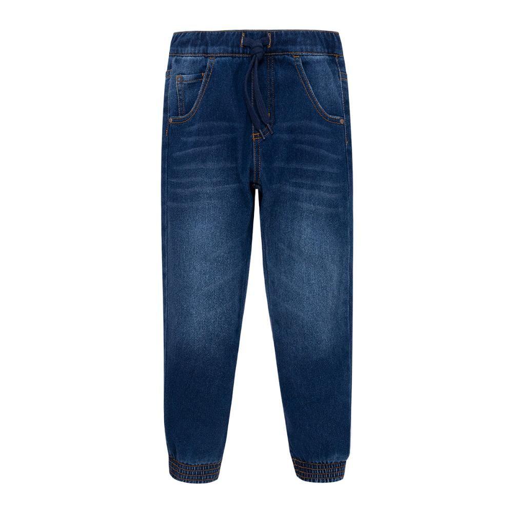 Pantalón jogger en Denim con bolsillos para bebé niño-0