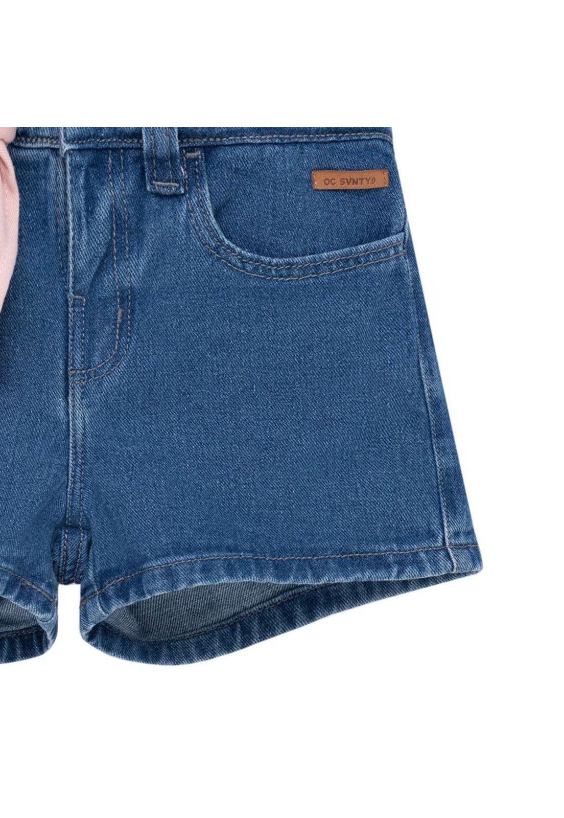 Short con pañoleta para bebé niña-3