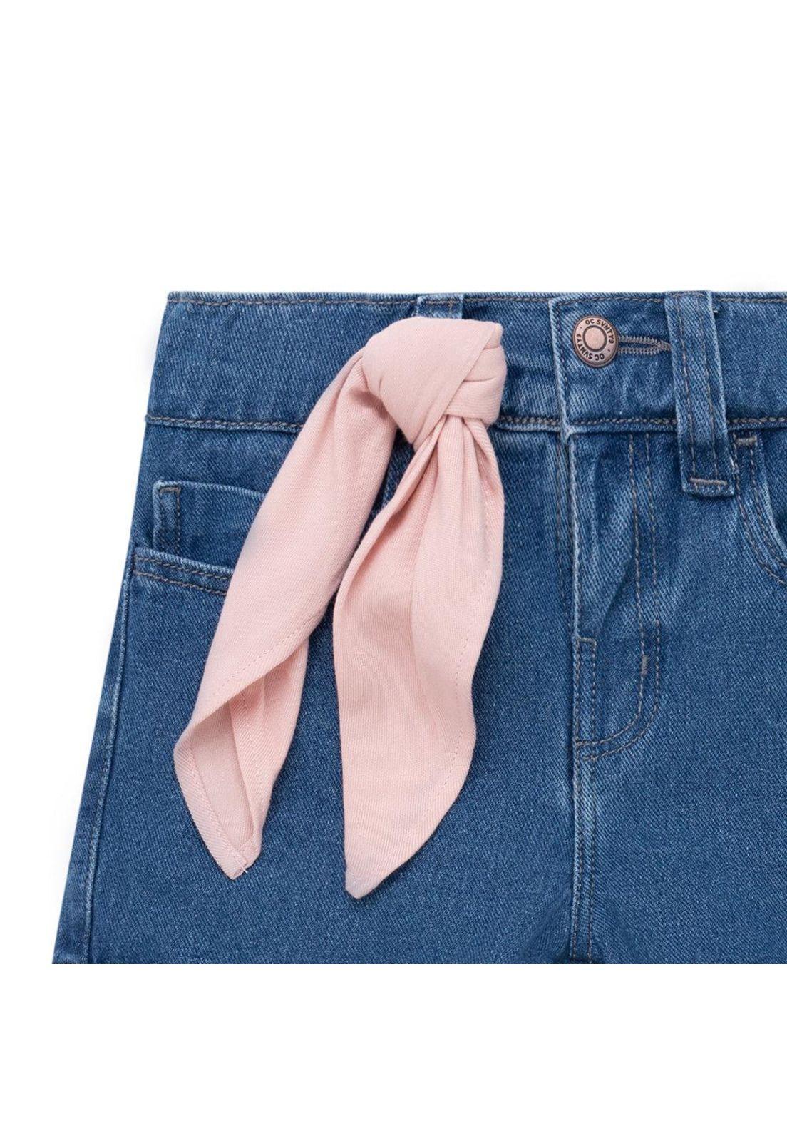 Short con pañoleta para bebé niña-4