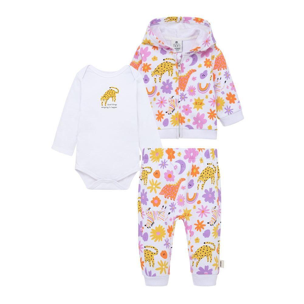 Conjunto buzo y body manga larga para recién nacida niña-0
