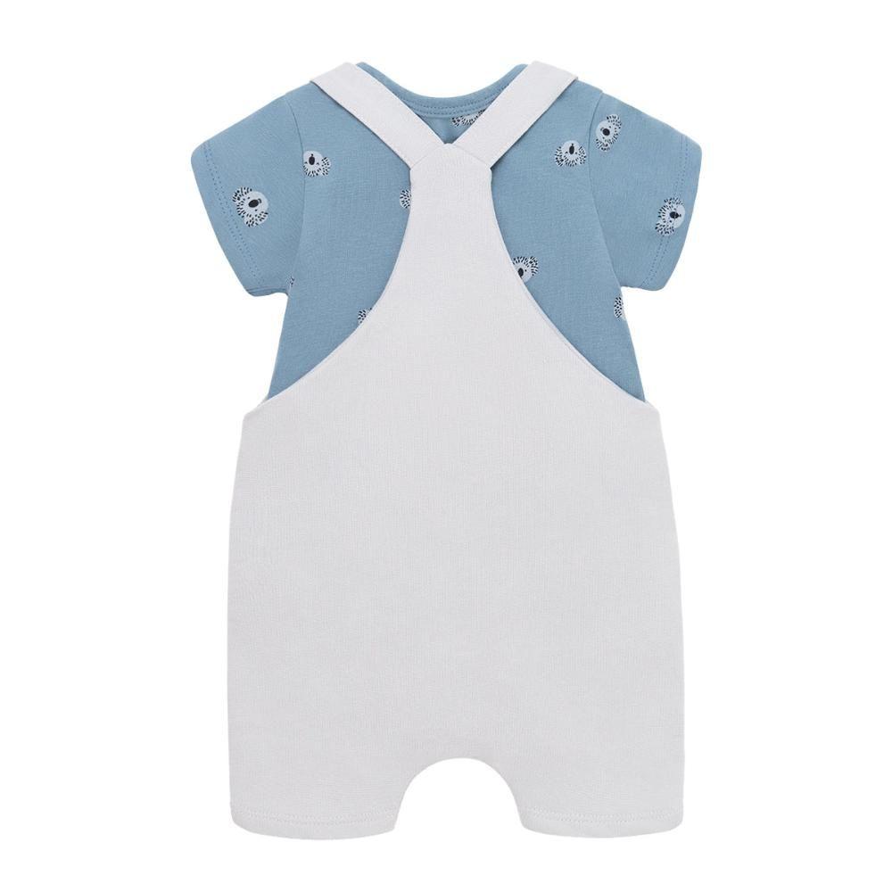 Conjunto jardinera body manga corta para recién nacido niño-1