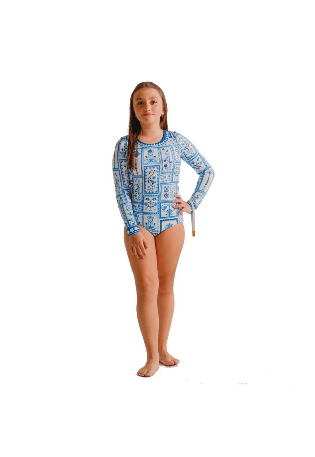 Traje De Baño Colombiano Premium Rosseta Barú Para Niña-1